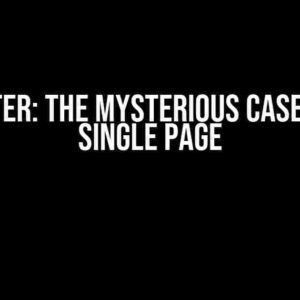 GoRouter: The Mysterious Case of the Single Page