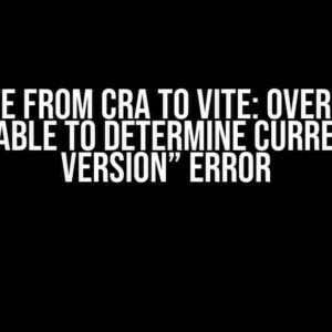 Migrate from CRA to Vite: Overcoming the “Unable to Determine Current Node Version” Error