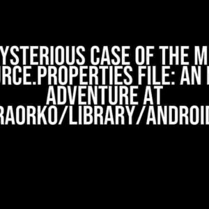 The Mysterious Case of the Missing source.properties File: An NDK Adventure at /Users/shahirbinzulfikeraorko/Library/Android/sdk/ndk/26.1.10909125