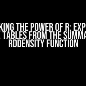 Unlocking the Power of R: Exporting LaTeX Tables from the Summary of RDDensity Function